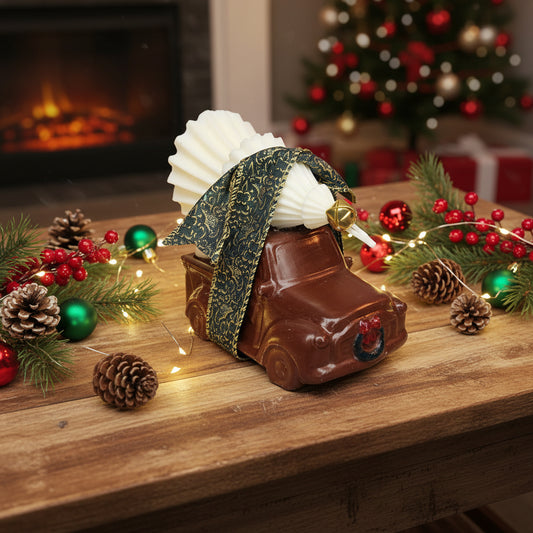 Christmas Truck With Tree Candle