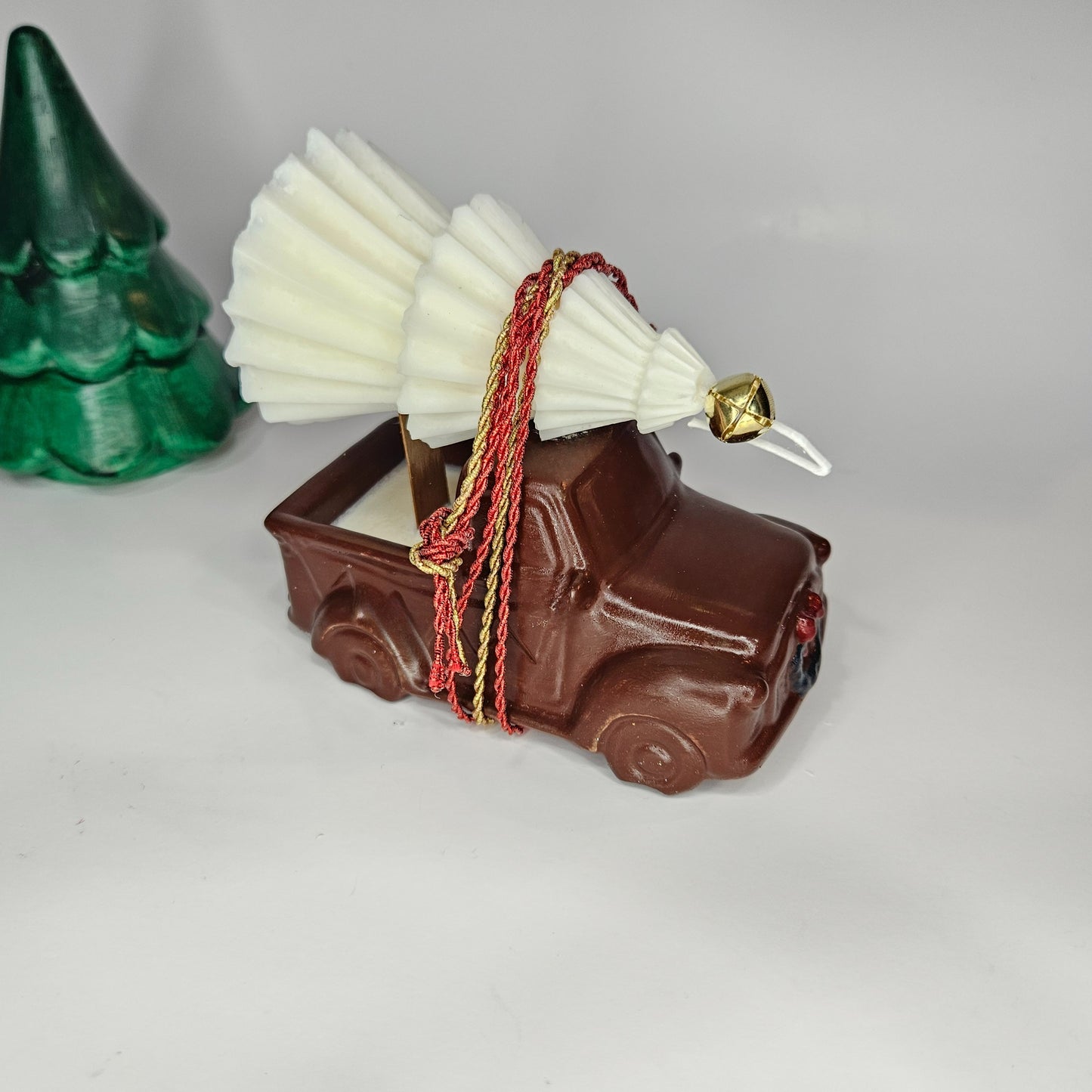 Christmas Truck With Tree Candle